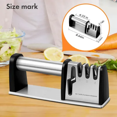 1pcs 4-in-1 Kitchen Blade And Scissor Sharpening Tool