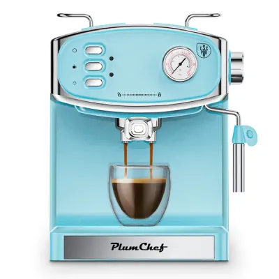 20 Bar Espresso Machine For Home- Professional Compact Espresso Maker With Milk Frother Steam Wand, Pressure Gauge & 54oz Large Water Tank, Low Noise Fast Brewing For Cappuccino, Latte