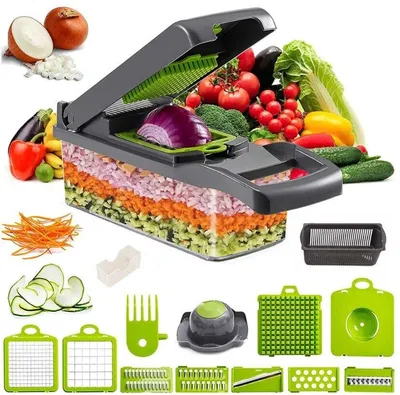 16 In 1 Vegetable Chopper, Salad Fruit Vegetable Food Chopper Slicer Peeler