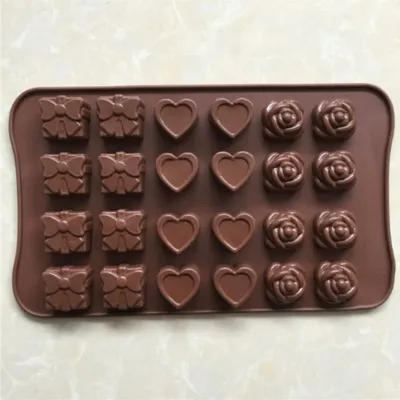 24-hole 3-group Silicone Ice Tray Cold Process Soap Chocolate Mold