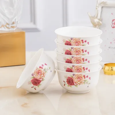 10pcs 4.5 Inch Rice Bowl Jingdezhen Ceramic Tableware Set