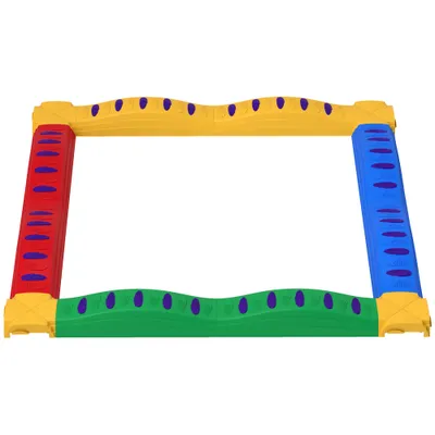 12-Piece Kids Balance Beam Stepping Stones, With Non-Slip Foot Pads, Multicoloured