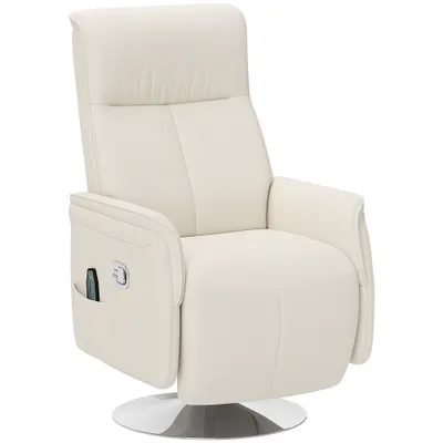 10-Point Massage Recliner Armchair - Cream