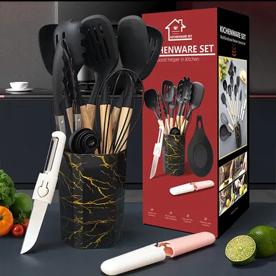 12-Piece Silicone Spatula And Spoon Kitchen Utensil Set