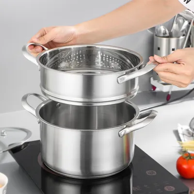 304 Stainless Steel Milk Pot And Small Steamer