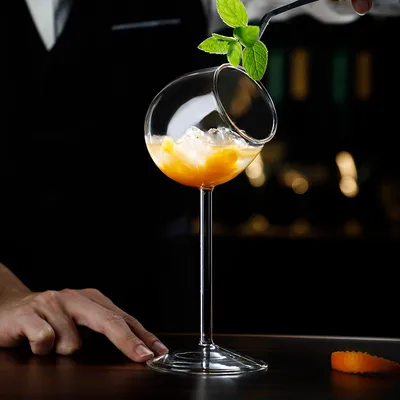100ml Creative Slanted High-footed Red Wine Glass
