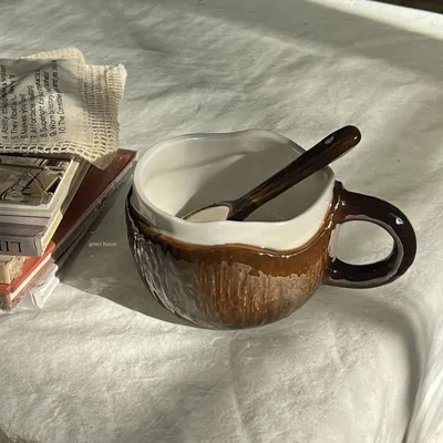 Creative And Cute Coconut-themed Coffee Mug, Ceramic Milk Mug