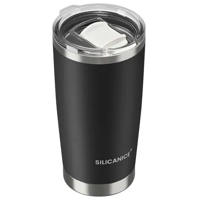 20 Oz Stainless Steel Vacuum Insulated Tumbler With Detachable Slider Lid, Deep Clean Design, Double Wall Travel Cup, BPA-Free, Fits Car Cup Holders