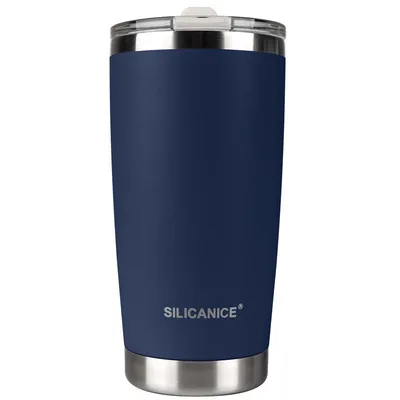 20oz Stainless Steel Vacuum Insulated Tumbler, Hygienic Removable Spout & Straw, Leakproof Lid, Reinforced Base, Fits Car Cup Holders, Travel Tumbler For Iced Coffee & Smoothies