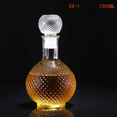 1500ml red wine home made glass empty bottle