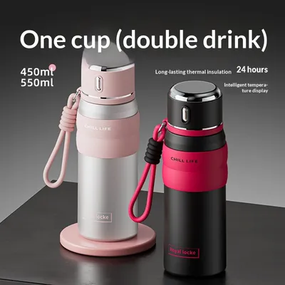 Stainless Steel Insulated Cup Vs Smart Temperature-display Portable Water Bottle