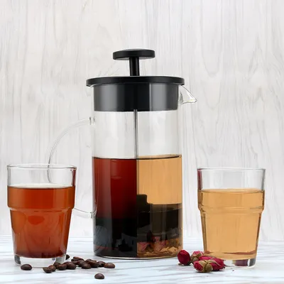 1000ml Home Use Glass Tea Infuser With Plunger For Separating Tea Leaves From Water French Press Coffee Maker