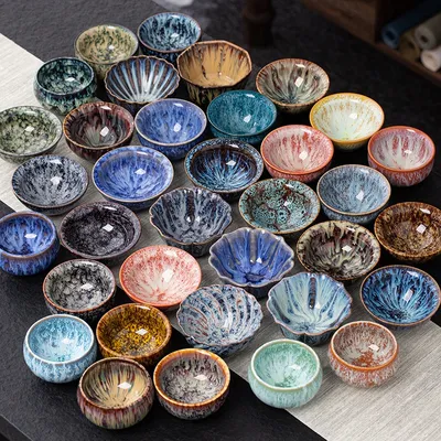 Ceramic Jian Ware Tenmoku Tea Cup