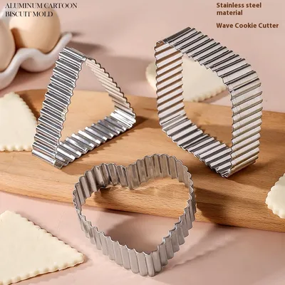 3-piece Stainless Steel Biscuit Mold Set DIY Setting