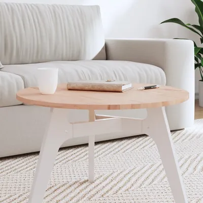   Tabletop Ø60x1.5 cm Round Solid Beech Wood  