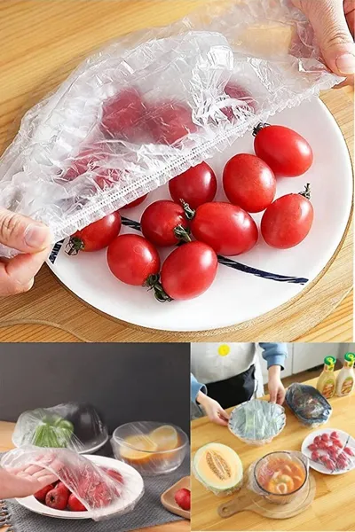 100 Pack Practical Freshness Preserving Pot And Plate Covers Multi Purpose Food Storage Lids