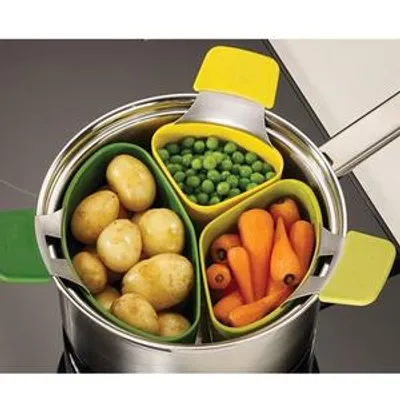 3 SET STAINLESS STEEL FOOD STEAMER