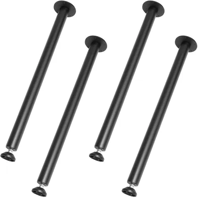 762MM Adjustable Desk Legs, Reinforced Steel Office Table Furniture Legs Set Of 4 For DIY, 544.3KG Load Capacity Heavy Duty Desk Legs, Quick Instalation Legs With Adjustable Foot Cup Black