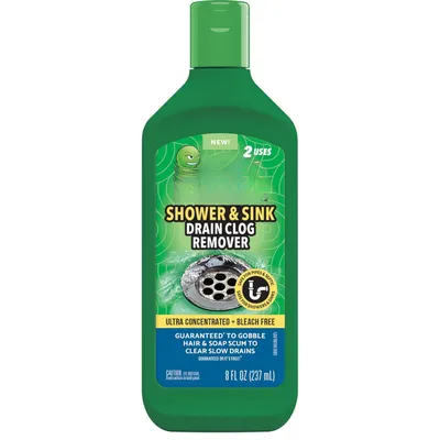 Ultra Concentrated Drain Clog Remover  Cleaner  Powerful Hair Grease  Soap Dissolver For Bathroom, Kitchen, Shower, Sink  Toilet Safe For Pipes Septic Systems