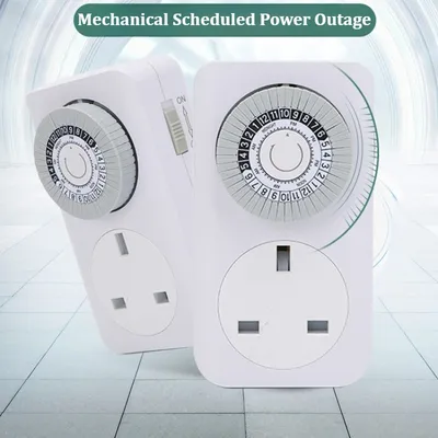 4 Pack 24 Hour 24HR Timer  Mains Plug In Clock UK Socket 3 Pin Plug 13A UK