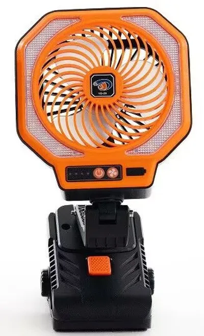 2 In 1 Portable Camping Fan With LED Light Outdoor Tent Desk Fan Type-C Charging