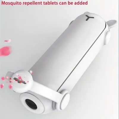 3-in-1 Portable Foldable Handheld Fan With Mini USB-Rechargeable Flashlight
