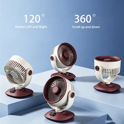 2400 MAh Desktop Fan, Quiet Operation, Three Adjustable Speed Settings, 120-degree Left-right And 180-degree Up-down Tilt, Suitable For Living Rooms, Bedrooms, And Offices