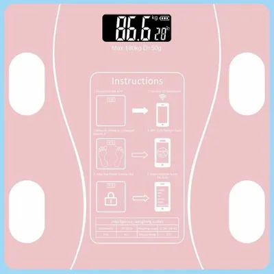 Smart Body Fat Scale, Accurate Durable Small Rechargeable Home Weight Scale For Body Weight Measurement
