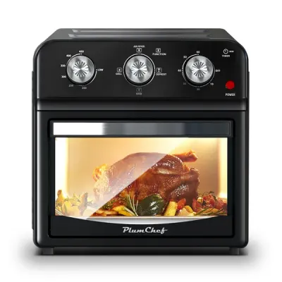 12-Liter Air Fryer With Advanced Multi-Function Cooking – Grill, Air Fry, Defrost, Bake, Presets For French Fries, Pizza, Chicken, Fish, And Toast, Dual Knob Control Oven