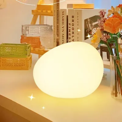 Pebble-shaped Night Light Warm And Romantic