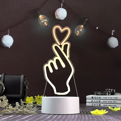 3D Night Light Three-Dimensional Creative Plug-In Cartoon Jellyfish Usb Table Lamp Acrylic Diy Custom Activities Student Gifts