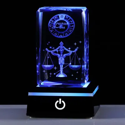 3D Desktop Ornament Night Light With Engraved Twelve Zodiac Signs