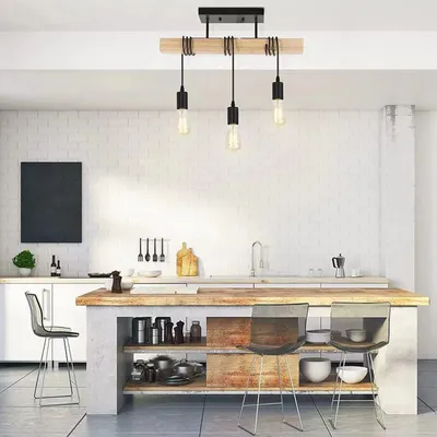 Industrial-style Long Pendant Light For Cafe Restaurant And Bar Counters