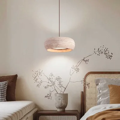 Minimalist Bedroom Bedside Pendant Lamp In Wabi-sabi And Vintage Styles