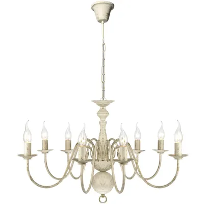 Antique chandelier with 8 x E14 light bulbs