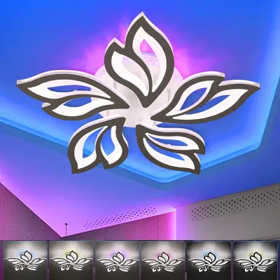 54W LED Ceiling light with RGB color changing back lamp, dimmable with remote control