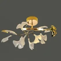 Ceramic Ginkgo Leaf Art Dining Room Bedroom Room Chandelier