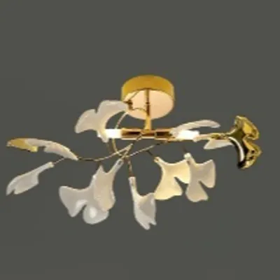 Ceramic Ginkgo Leaf Art Dining Room Bedroom Room Chandelier