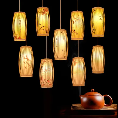 Japanese-style Bamboo Lamps For Guesthouses And Commercial Hotels