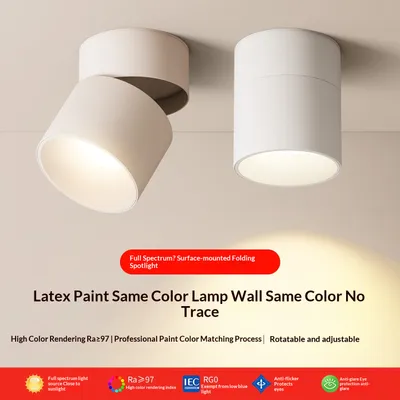 Foldable Rotating Minimalist Background Wall Light For HomeNo Drilling Required Mounts On The Ceiling