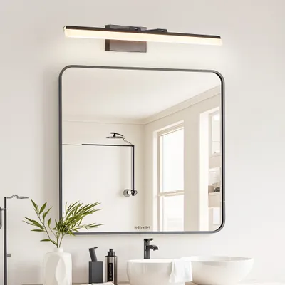 32 Inch Modern LED Bathroom Vanity Light - Sleek Black Metal Wall Light For Mirror, Dressing Room Or Sink Area