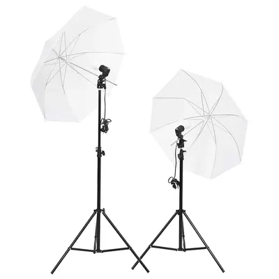   Photo Studio Lighting Set with Tripods & Umbrellas