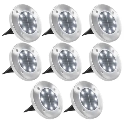   Solar Ground Lights, 8 pcs. LED