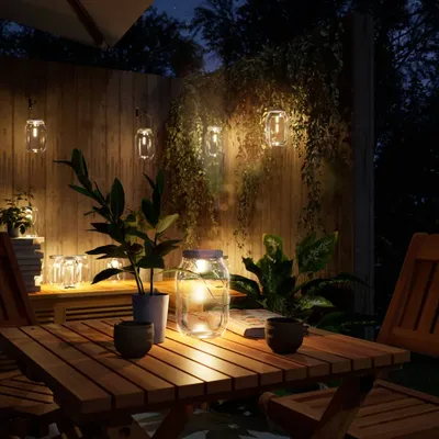  Solar Lights Mason Jar Design 12 pcs. Warm White
