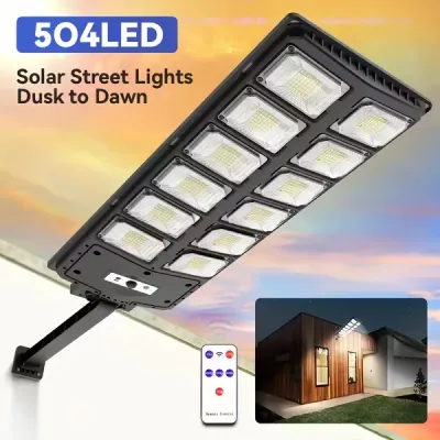 80000LM 8500K LED Solar Street Light 800W Commercial Oudoor Lights Outdoor Waterproof Hight Brightness LED, Dusk To Dawn Solar Street LightsRoad Area Lamp For Yard, Deck, Garden