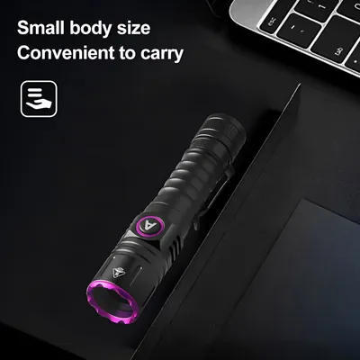 UV Amber Wax Identification Aluminum Alloy Portable Flashlight