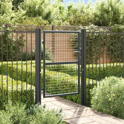   Galvanized Mesh Garden Gate   Galvanized Mesh Garden Gate