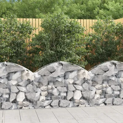  Gabion with High Arch 100x30x60/80 cm Galvanized Iron