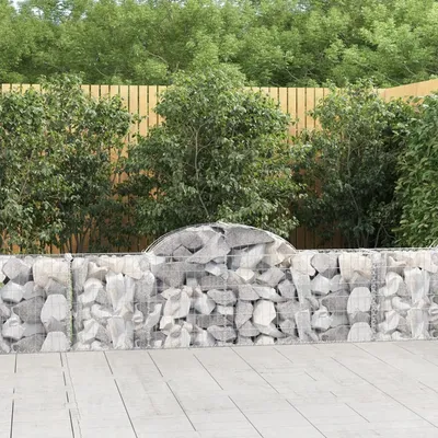   Gabion with High Arch 200x30x60/80 cm Galvanized Iron
