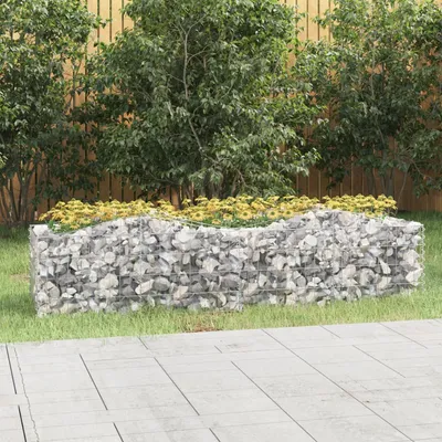   Gabion Raised Bed with Arch 200x Galvanized Iron  